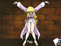 A Blonde Anime Girl In Chains Urinates And Receives Rough Sex